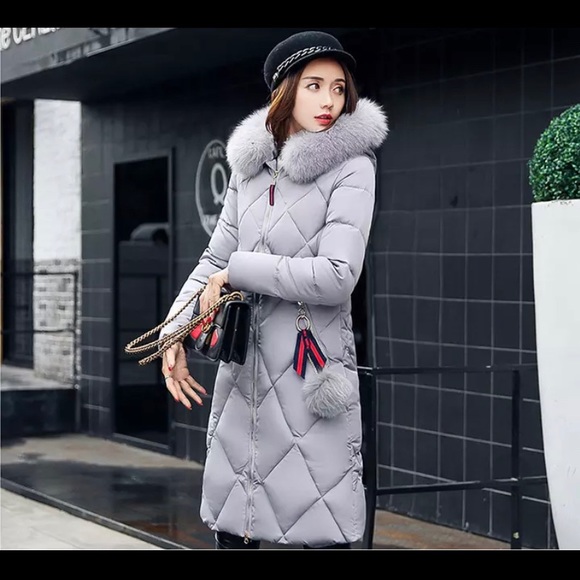 winter coatparka stitching slim longcoat for women - Picture 6 of 6